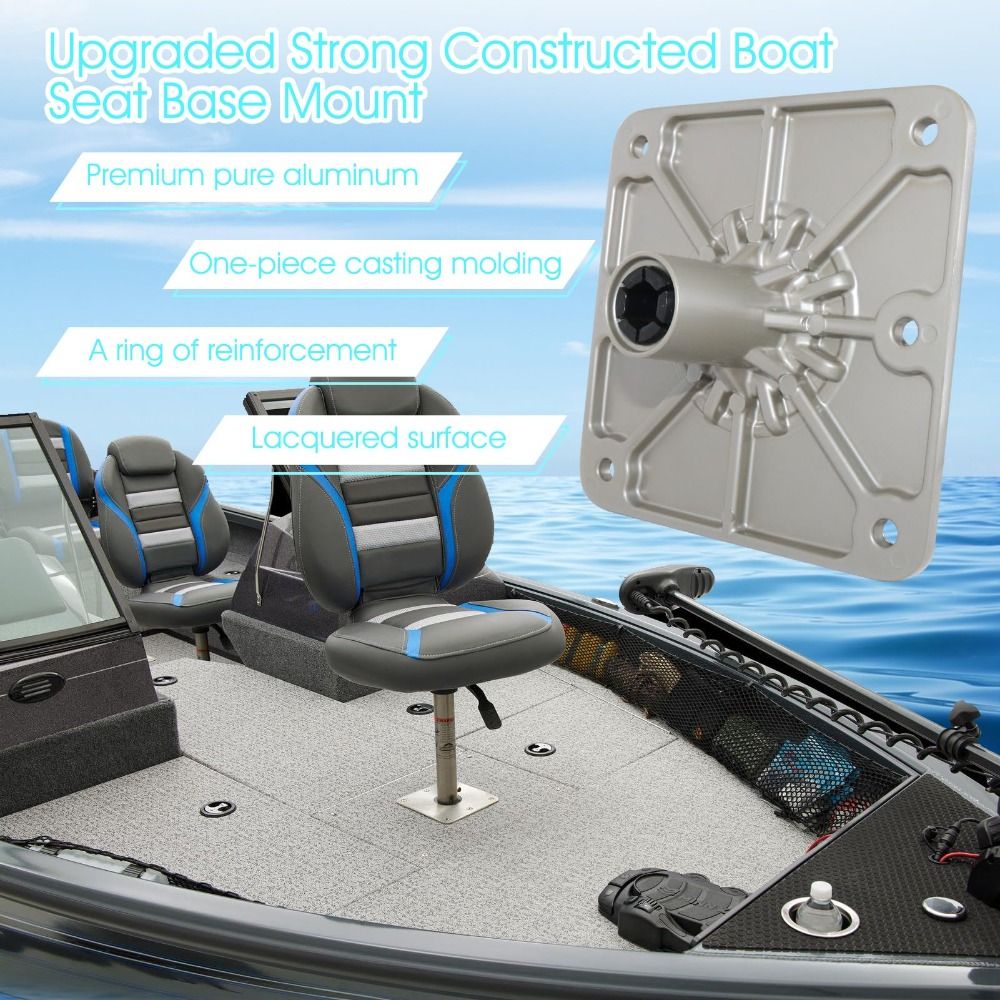 Fishing Boat Steering Wheel - ฐานเบาะเรือขนาด 3/4 นิ้ว ทนทานต่อน้ำเค็ม ฐานเบาะเรือแข็งแรงทนทาน ขนาด